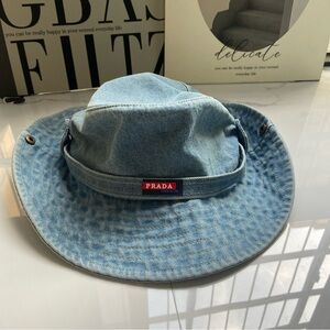Prada Blue Denim Hat